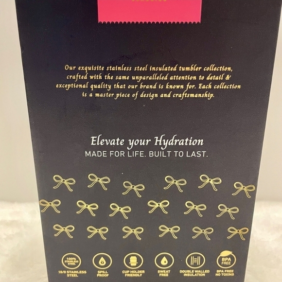 🔹️HYDRAPEAK🔹 Classic JOURNEY Lavender Purple Pink Bows Limited Edition Tumbler - Picture 3 of 3